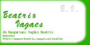 beatrix vagacs business card