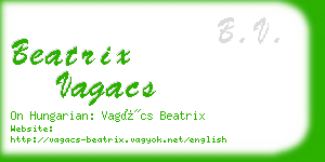 beatrix vagacs business card